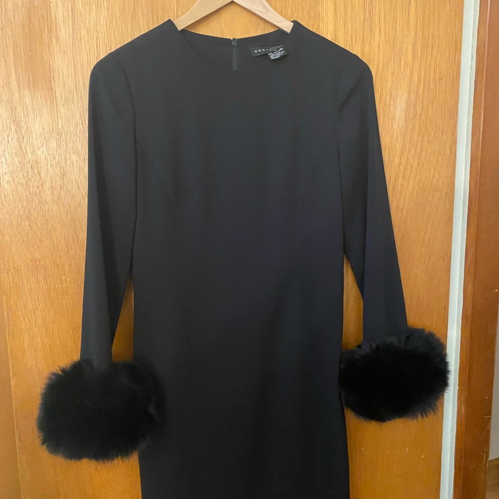 GENUINE FOX FUR REMOVAL CUFFS DRESS